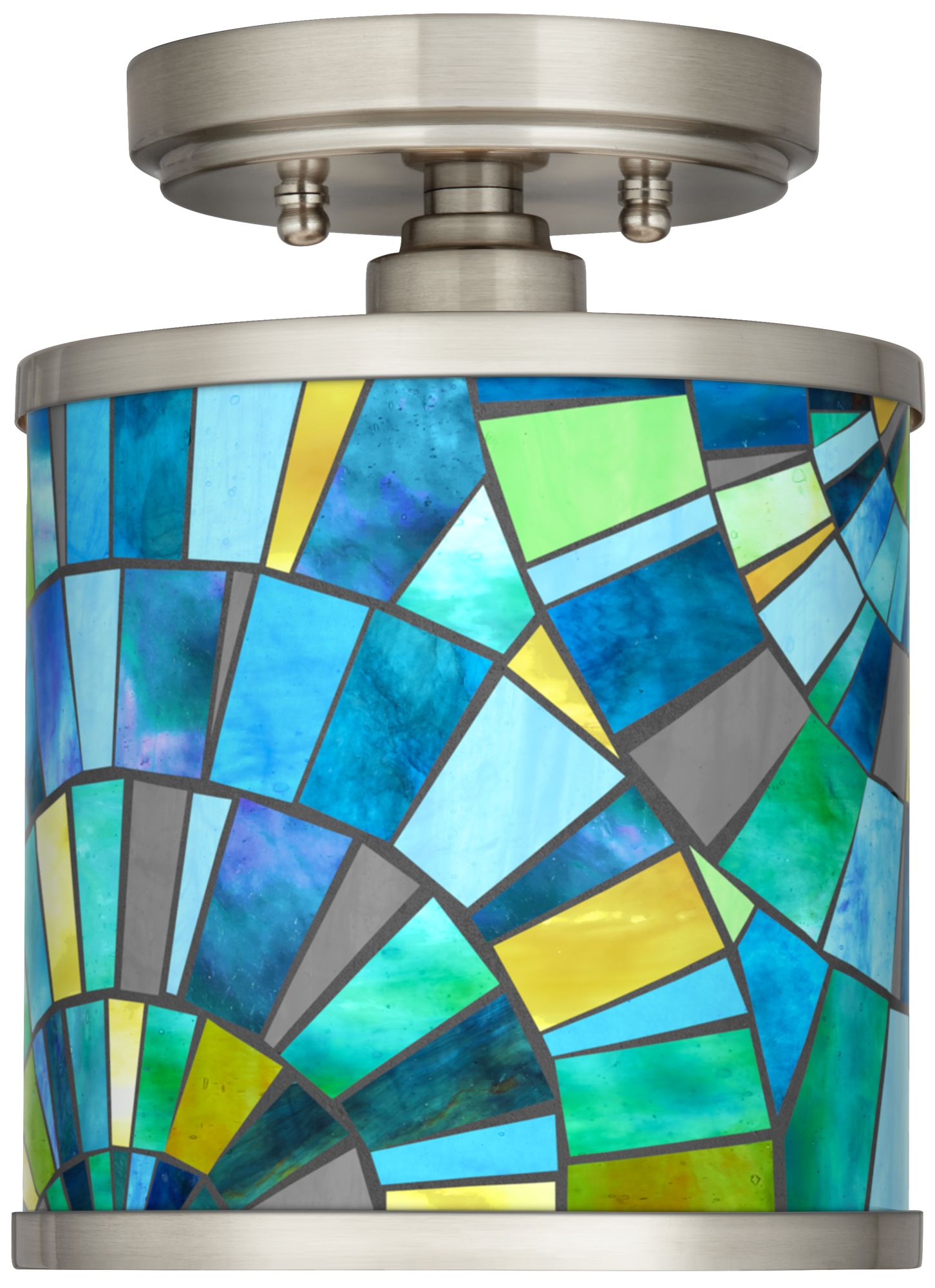 blue tiffany flush mount ceiling light