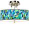Lagos Mosaic Giclee 14" Wide Ceiling Light