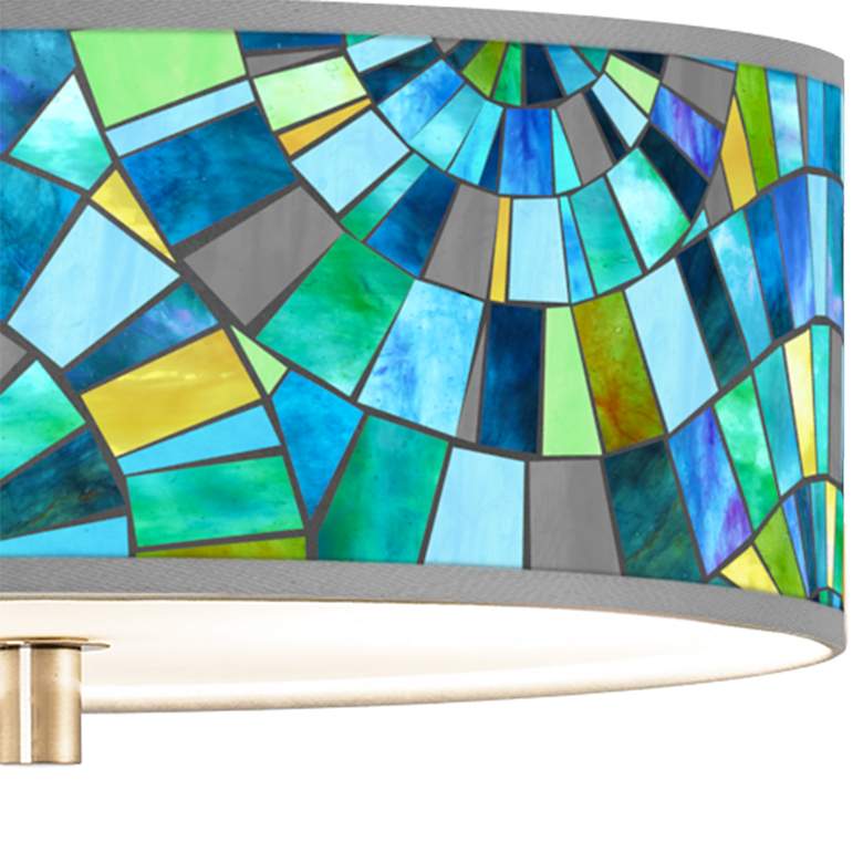 Image 2 Lagos Mosaic Giclee 14" Wide Ceiling Light more views
