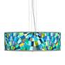Lagos Mosaic Giclee 24" Wide 4-Light Pendant Chandelier