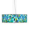 Lagos Mosaic Giclee 24" Wide 4-Light Pendant Chandelier