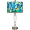 Lagos Mosaic Giclee Apothecary Clear Glass Table Lamp