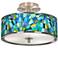 Lagos Mosaic Giclee Glow 14" Wide Ceiling Light