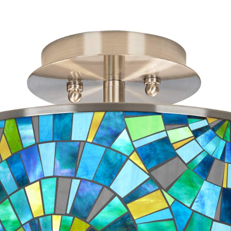 Image 2 Lagos Mosaic Giclee Glow 14 inch Wide Ceiling Light more views