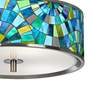 Lagos Mosaic Giclee Glow 14" Wide Ceiling Light