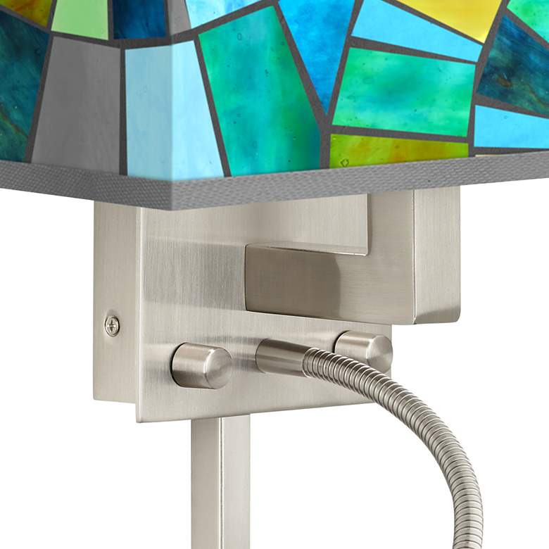 Image 2 Lagos Mosaic Giclee Glow LED Reading Light Plug-In Sconce more views