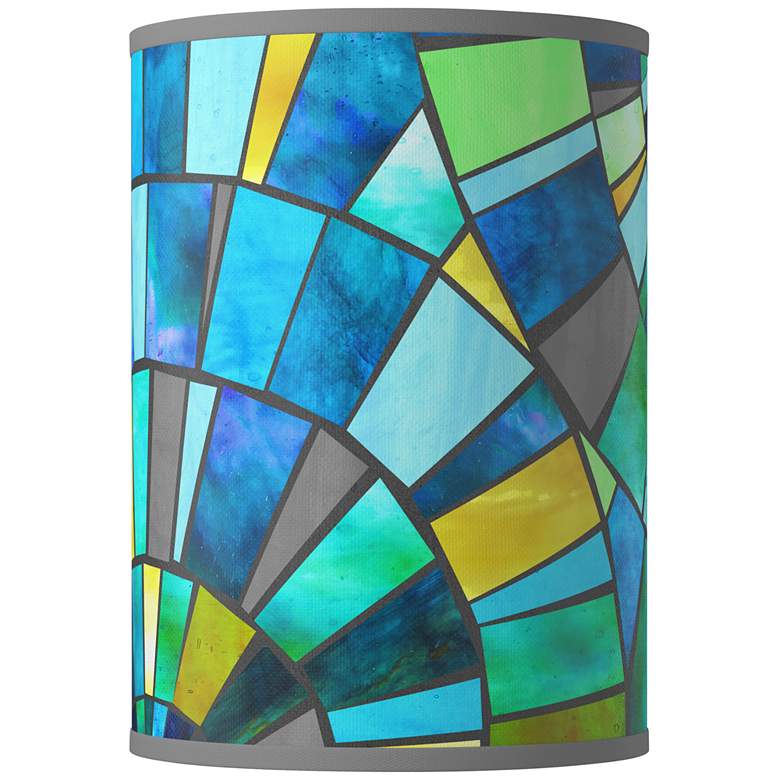 Image 1 Lagos Mosaic Giclee Round Cylinder Lamp Shade 8x8x11 (Spider)