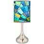Lagos Mosaic Giclee Shade Modern Droplet Table Lamp