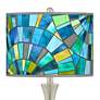 Lagos Mosaic Trish Brushed Nickel Touch Table Lamps Set of 2