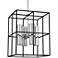 Lagrange 18" Wide Polished Nickel and Black Pendant Light