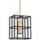 Lagrange 9 1/2" Wide Aged Brass and Black Mini Pendant