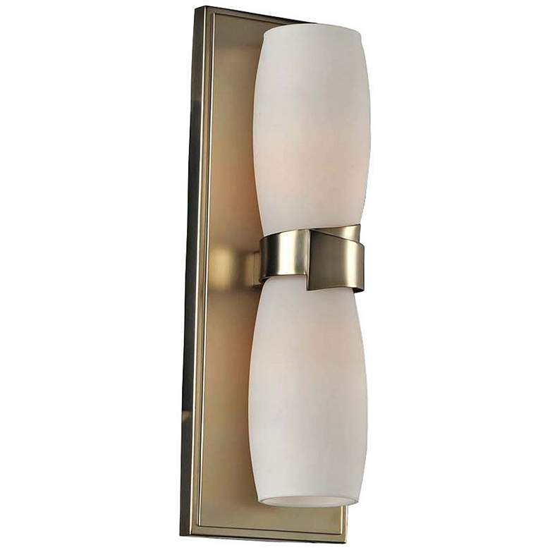 Image 1 Laguna 13 1/2 inch High Satin Gold 2-Light Wall Sconce