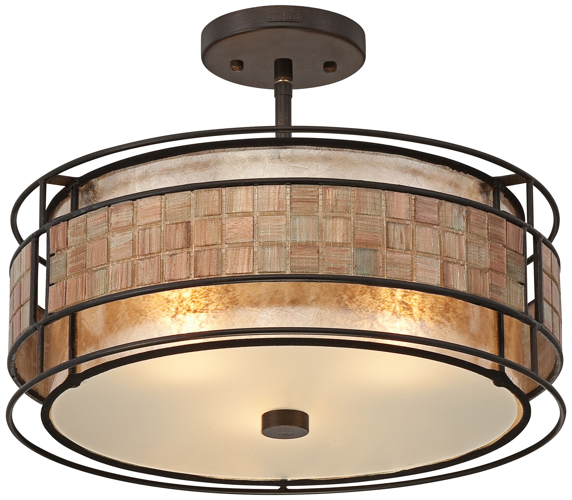 modern copper ceiling light