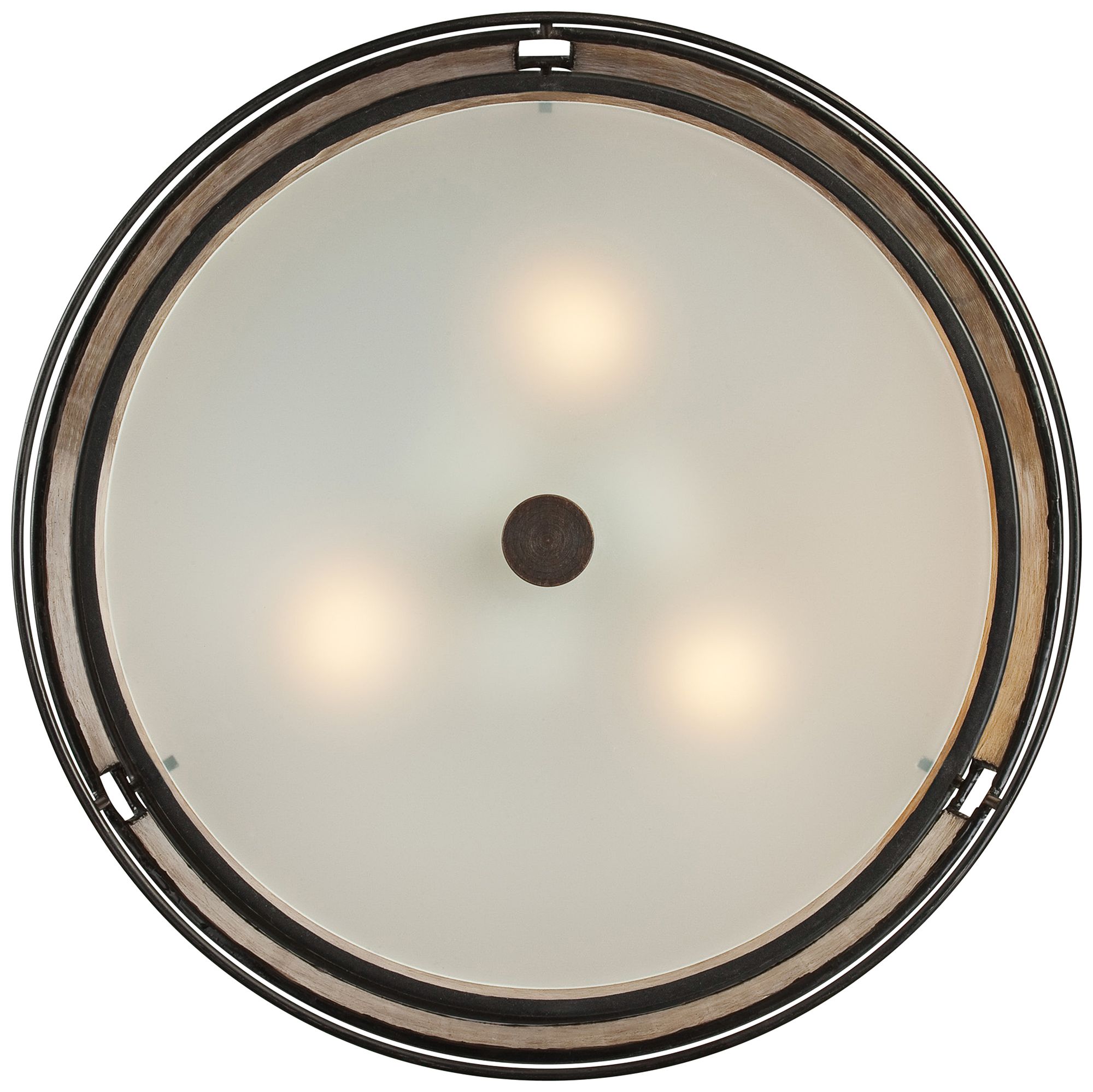 Laguna 16"W Renaissance Copper Ceiling Light w/ Glass Shade U7433