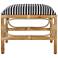 Laguna 24" Wide Navy and White Striped Small Accent Bench