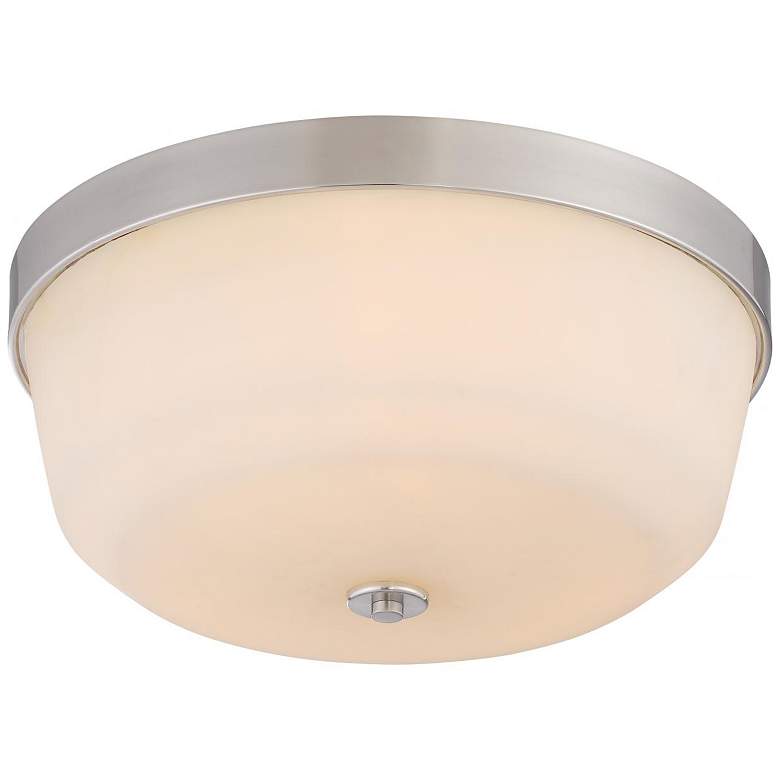Image 1 Laguna; 3 Light; Flush Fixture with White Glass
