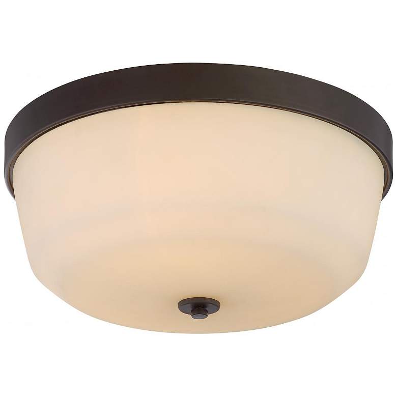 Image 1 Laguna; 3 Light; Flush Fixture with White Glass