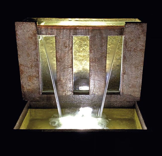 Image 2 Laguna 31"H Relic Lava LED Outdoor Waterfall Wall Fountain - Made to Order more views