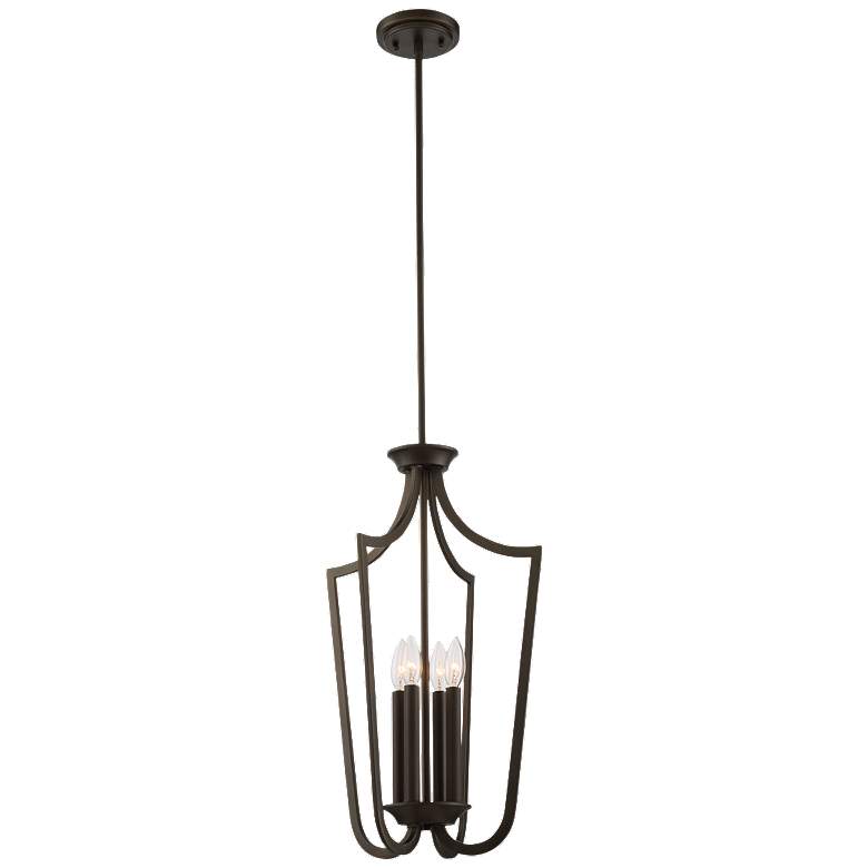 Image 1 Laguna; 4 Light; Caged Pendant; Forest Bronze