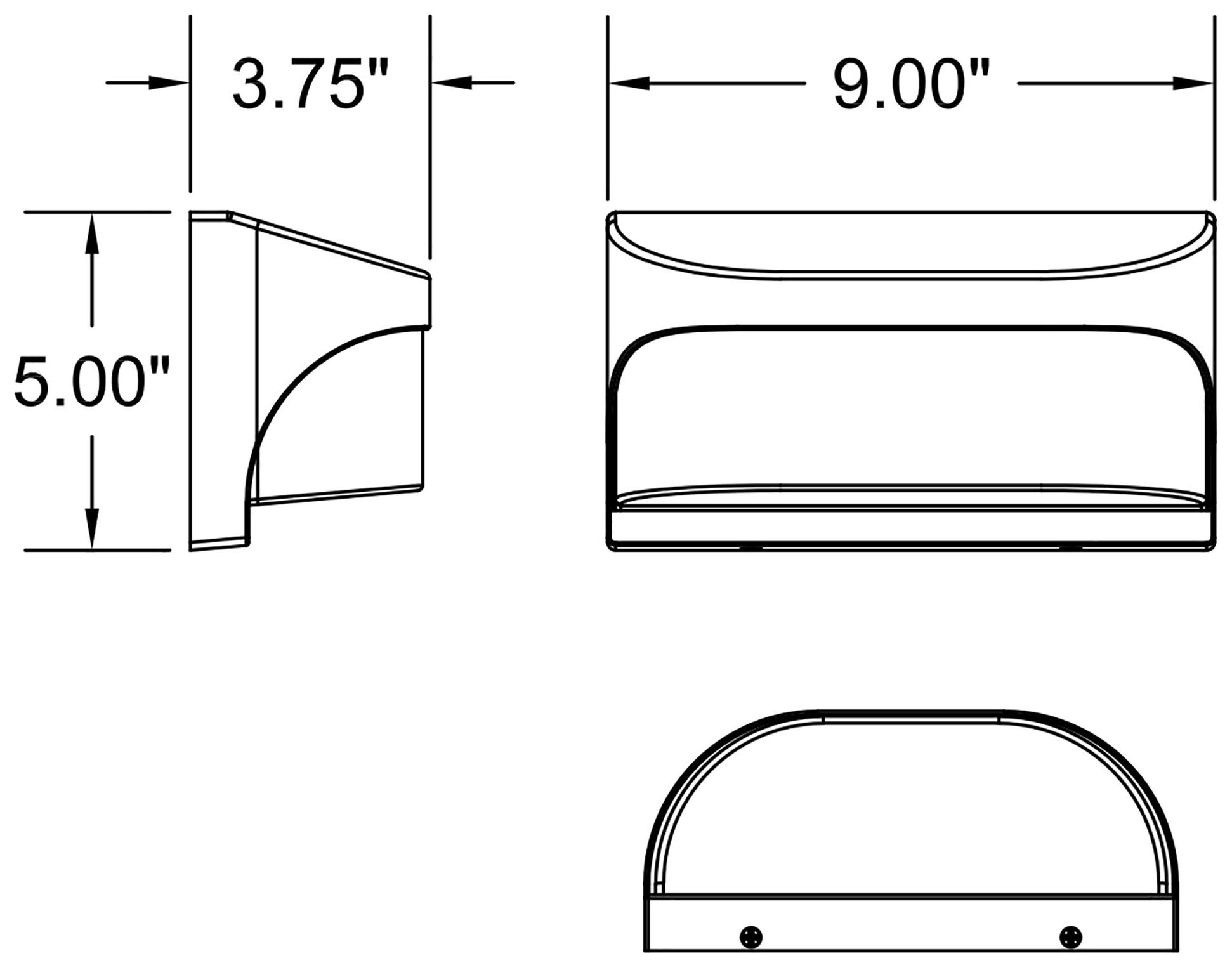Laguna 5" High White LED Outdoor Wall Sc
