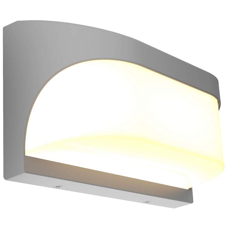 Image 1 Laguna 9" Satin LED Outdoor Wall Sconce