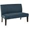 Laguna Azure Velvet Fabric Loveseat