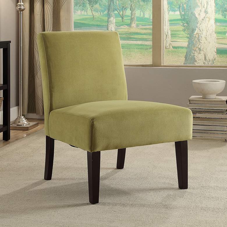 Image 1 Laguna Basil Velvet Armless Accent Chair