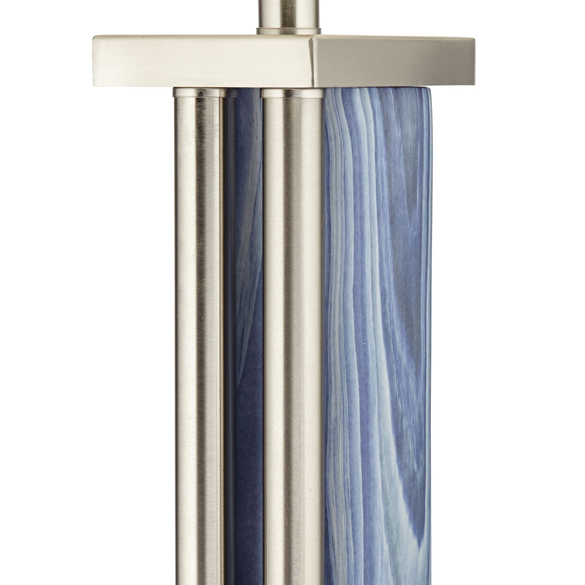 Laguna Blue Modern Coastal USB Table Lamps Set of 2 88F10 Lamps Plus