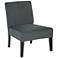 Laguna Graphite Velvet Armless Accent Chair