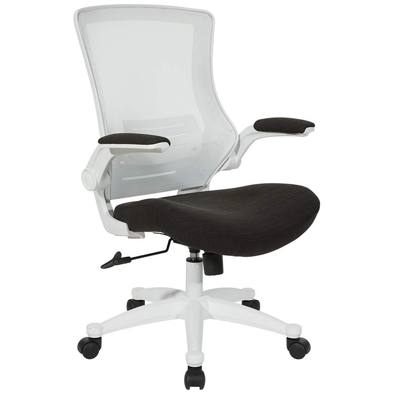 Image 1 Laguna Linen Black Ventilated Swivel Manager's Chair