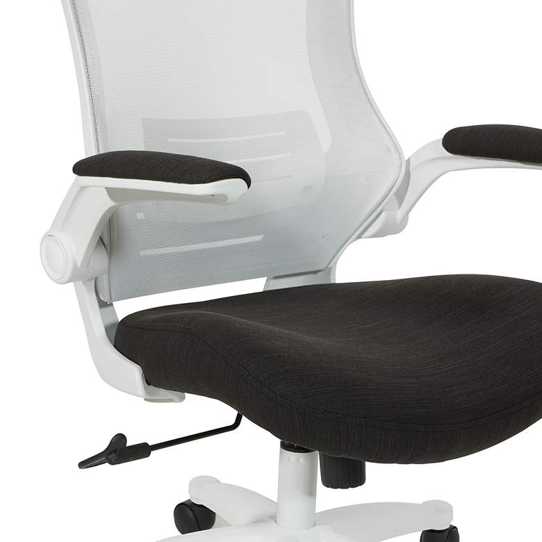 Image 2 Laguna Linen Black Ventilated Swivel Manager&#39;s Chair more views