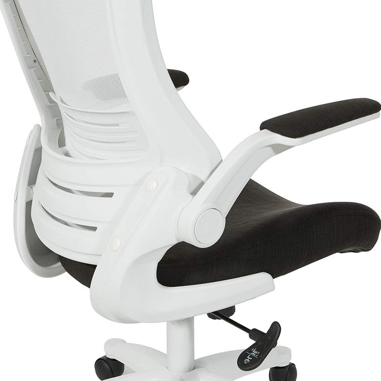 Image 3 Laguna Linen Black Ventilated Swivel Manager's Chair more views