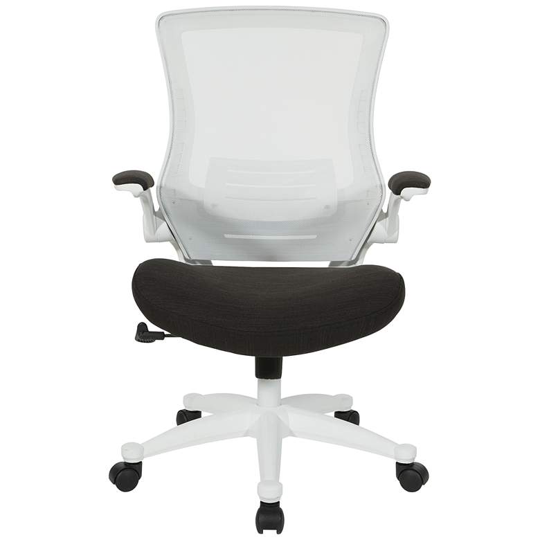Image 4 Laguna Linen Black Ventilated Swivel Manager&#39;s Chair more views