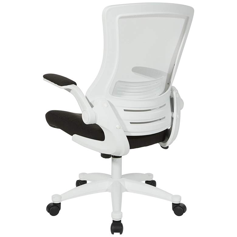 Image 7 Laguna Linen Black Ventilated Swivel Manager's Chair more views
