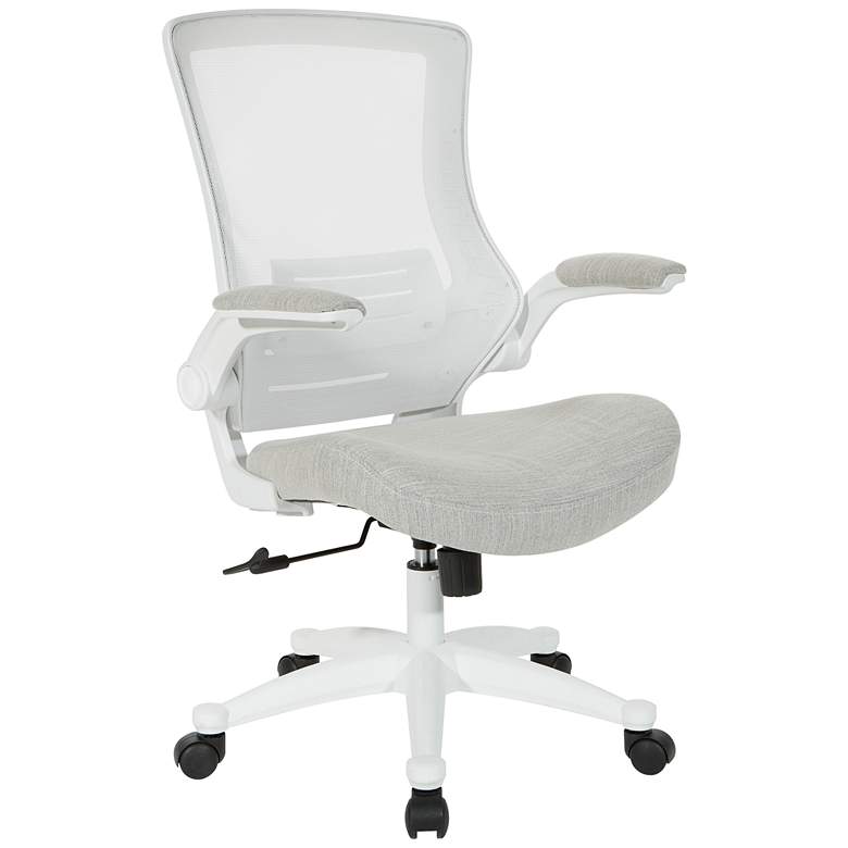 Image 1 Laguna Linen Stone Ventilated Swivel Manager&#39;s Chair