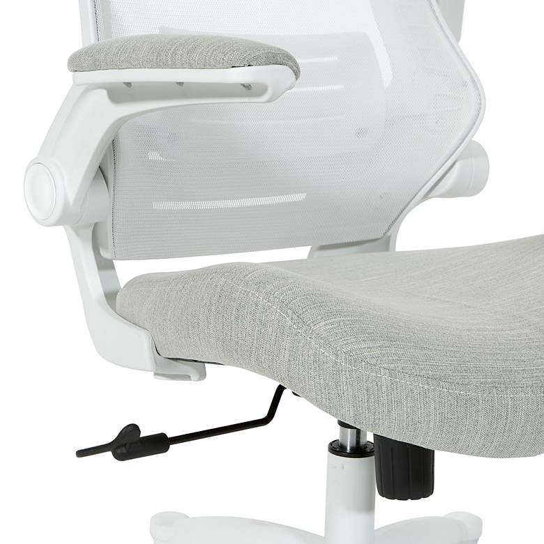 Image 2 Laguna Linen Stone Ventilated Swivel Manager's Chair more views