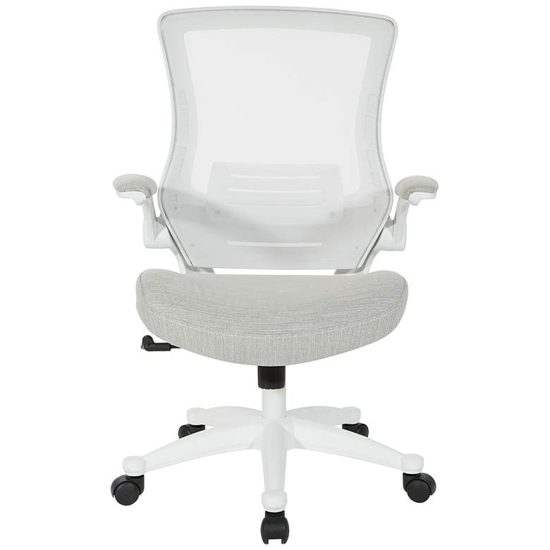 Image 3 Laguna Linen Stone Ventilated Swivel Manager's Chair more views