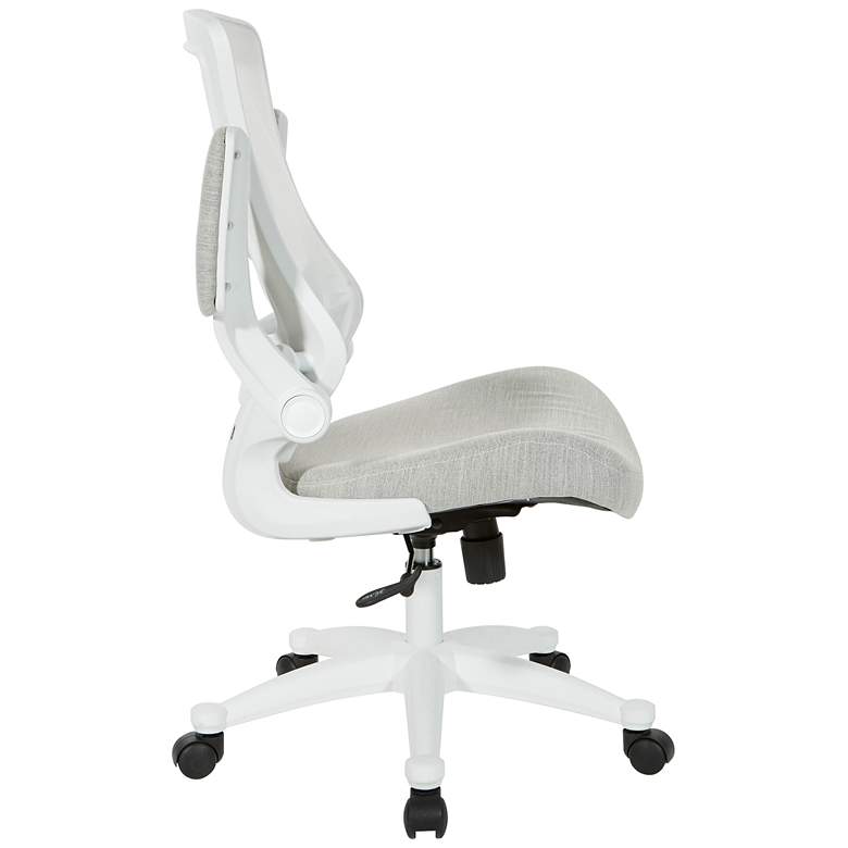 Image 6 Laguna Linen Stone Ventilated Swivel Manager's Chair more views