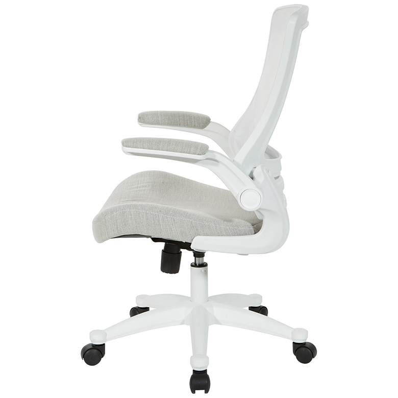 Image 7 Laguna Linen Stone Ventilated Swivel Manager's Chair more views