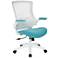 Laguna Linen Turquoise Ventilated Swivel Manager's Chair