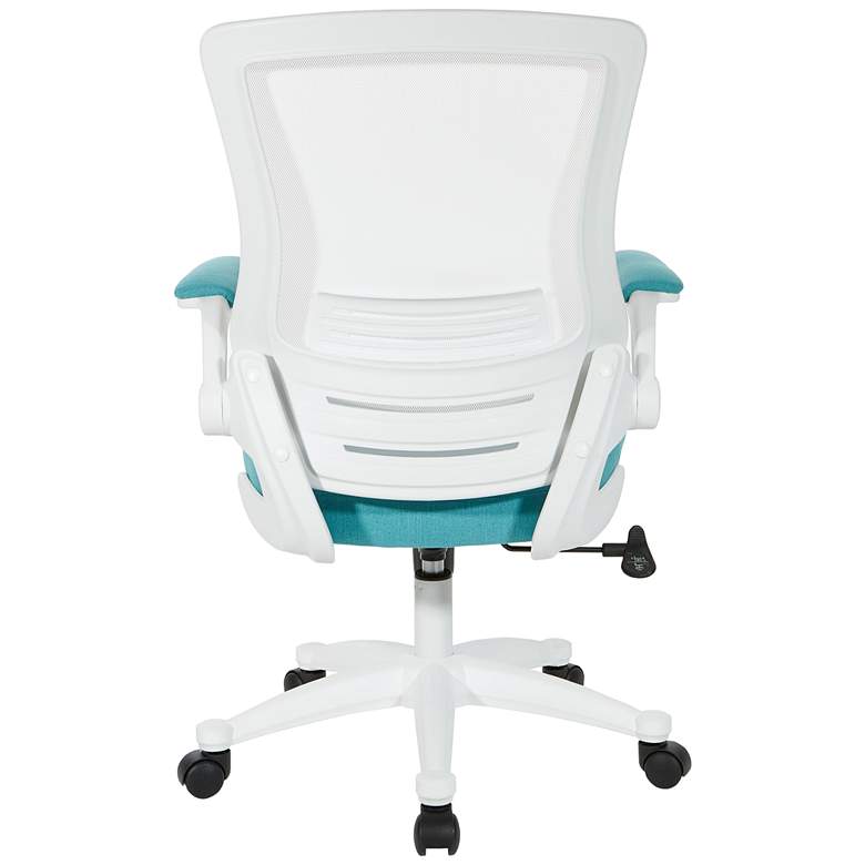Image 4 Laguna Linen Turquoise Ventilated Swivel Manager&#39;s Chair more views