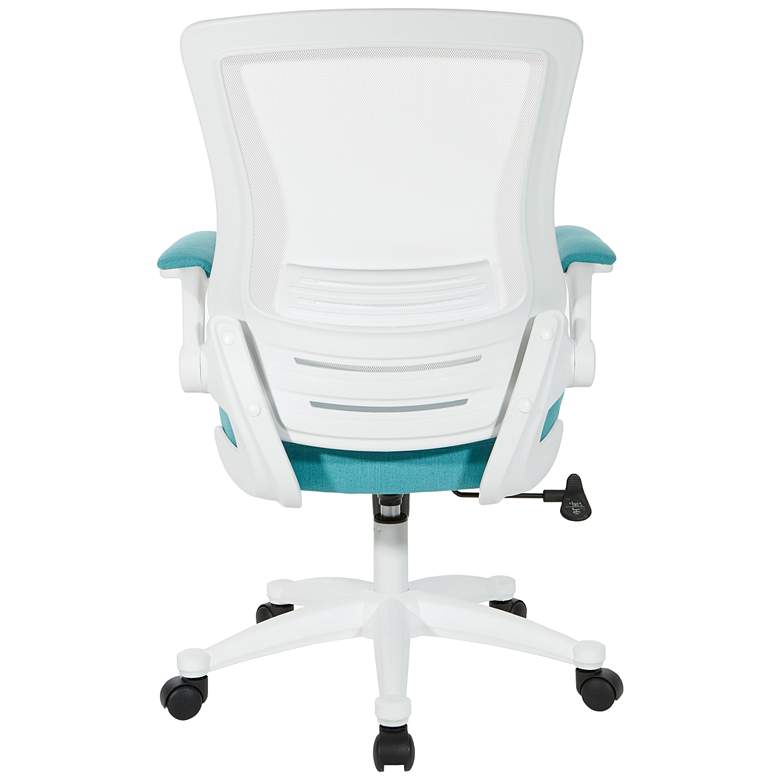 Image 4 Laguna Linen Turquoise Ventilated Swivel Manager's Chair more views