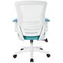 Laguna Linen Turquoise Ventilated Swivel Manager&#39;s Chair