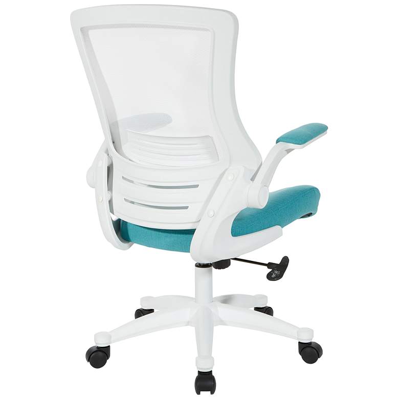 Image 5 Laguna Linen Turquoise Ventilated Swivel Manager's Chair more views