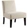 Laguna Oyster Velvet Armless Accent Chair