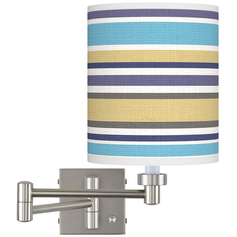 Image 1 Laguna Stripes Brushed Nickel Swing Arm Wall Lamp