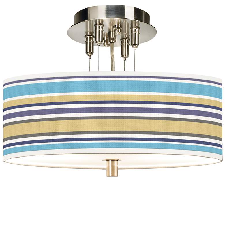 Image 1 Laguna Stripes Giclee 14 inch Wide Ceiling Light