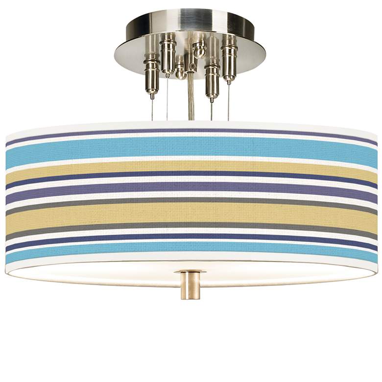 Image 1 Laguna Stripes Giclee 14" Wide Ceiling Light