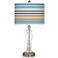Laguna Stripes Giclee Apothecary Clear Glass Table Lamp