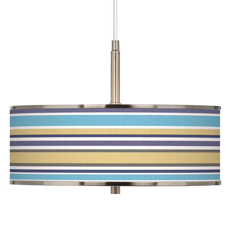 Image 1 Laguna Stripes Giclee Glow 16" Wide Pendant Light